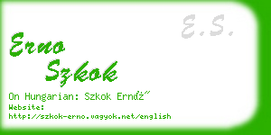 erno szkok business card